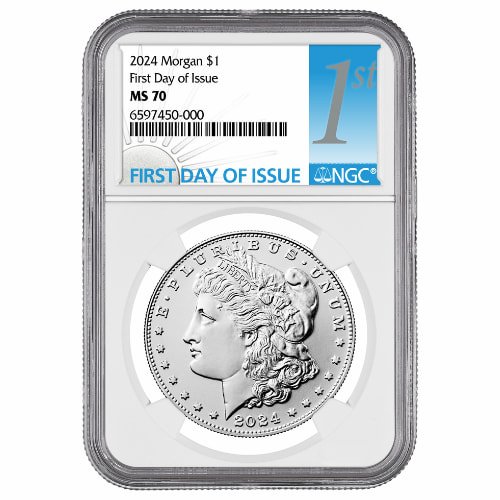 Sus24morgdollngcms70fdoi 0859 2024 Us Silver Morgan Dollar Ngc Ms 70 First Day Of Issue Coin Obverse