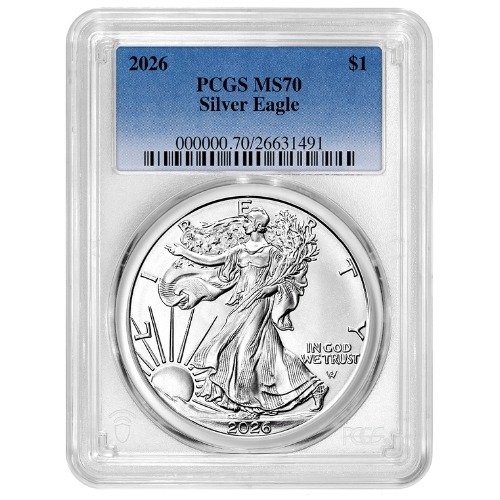 Sus26asepcgsms70 1 2026 Us Silver Eagle Pcgs Ms 70 1 Oz Coin Front