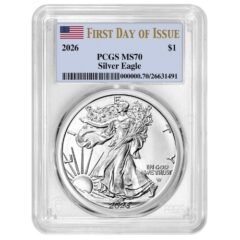 2026 PCGS MS-70 First Day of Issue 1 oz American Silver Eagle Coin