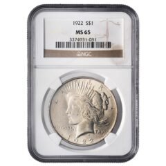 1922 NGC MS-65 Peace Dollar Silver Coin