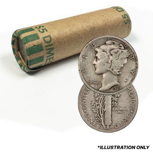 Sus90mercdimehp 5face 1916 1929 90 5 Face Mercury Dimes Main