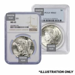Pre-1935 NGC/PCGS MS-63 Peace Silver Dollar - Random Year
