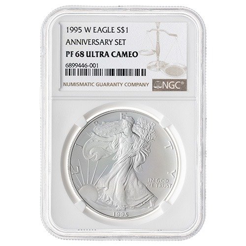 Sus95asewngcpf68 1p 1995 W Us Silver Eagle Ngc Pf 68 Ucam 1 Oz Proof Front