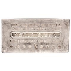 100 oz US Assay Office Silver Bar - Random Year