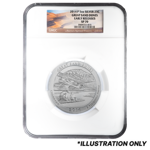 Susatbsp70 5b Random Mssp 70 5 Oz America The Beautiful Burnished Silver Coin