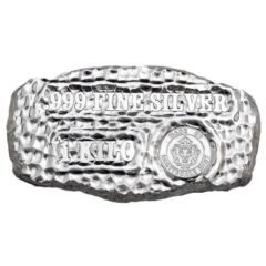 1 Kilo Tombstone Nugget Silver Bar - Scottsdale Mint