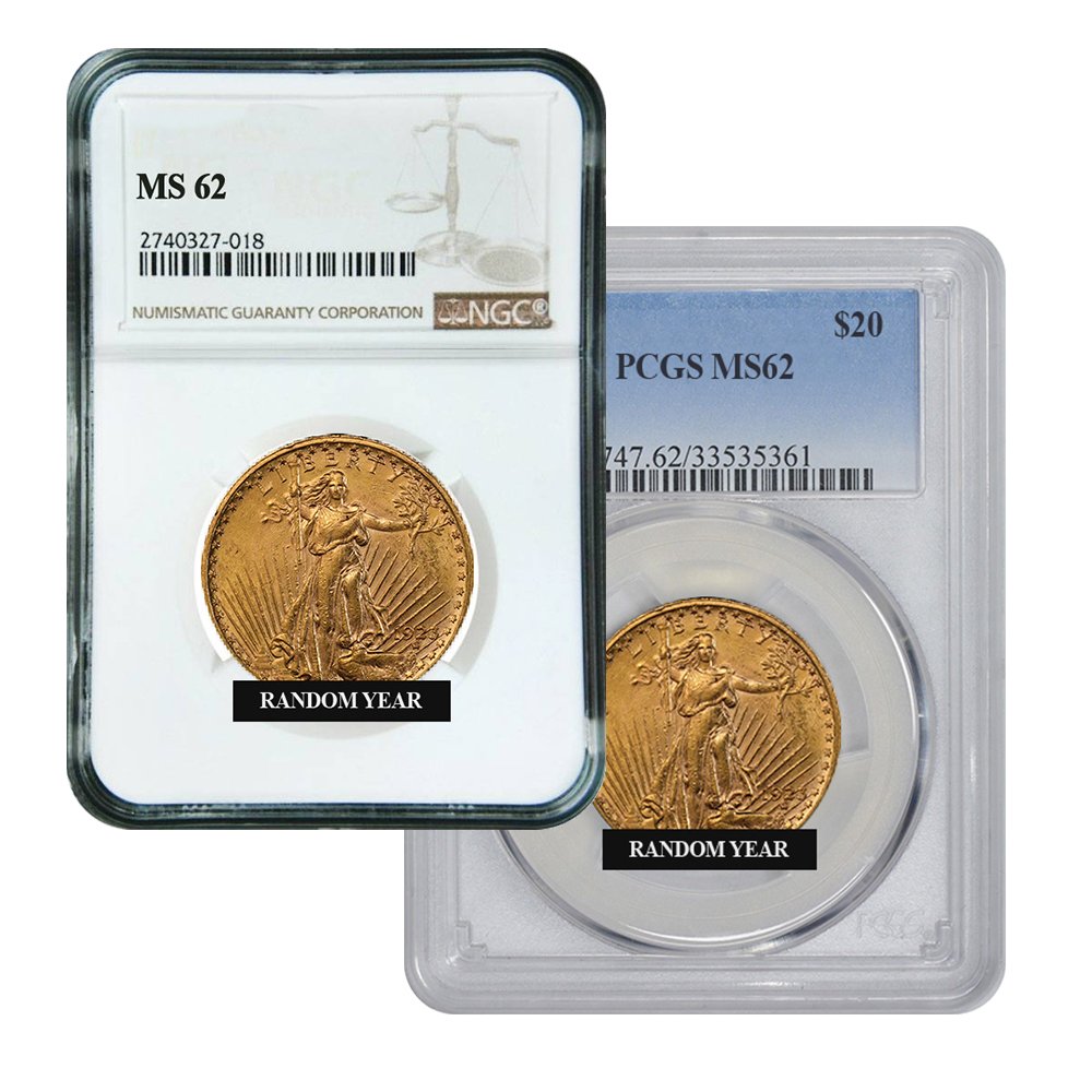 Us Gold Gauden Double Eagle 20 Coin Ngc Pcgs Ms 62 Random