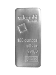 100 oz Valcambi Silver Bar