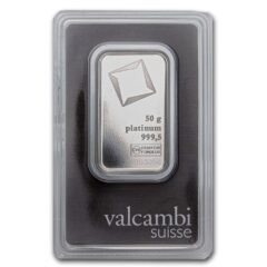 50 Gram Valcambi Platinum Bar - In Assay